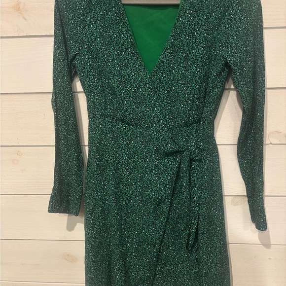 Sanctuary Emerald Green Sheath Dress V-Neck Long Sleeve - Picture 11 of 12